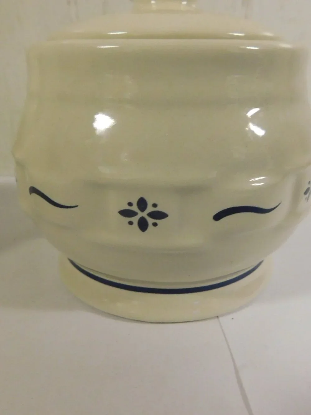Longaberger Woven Traditions Blue Covered Sugar Bowl & Cream Pitcher USA Made